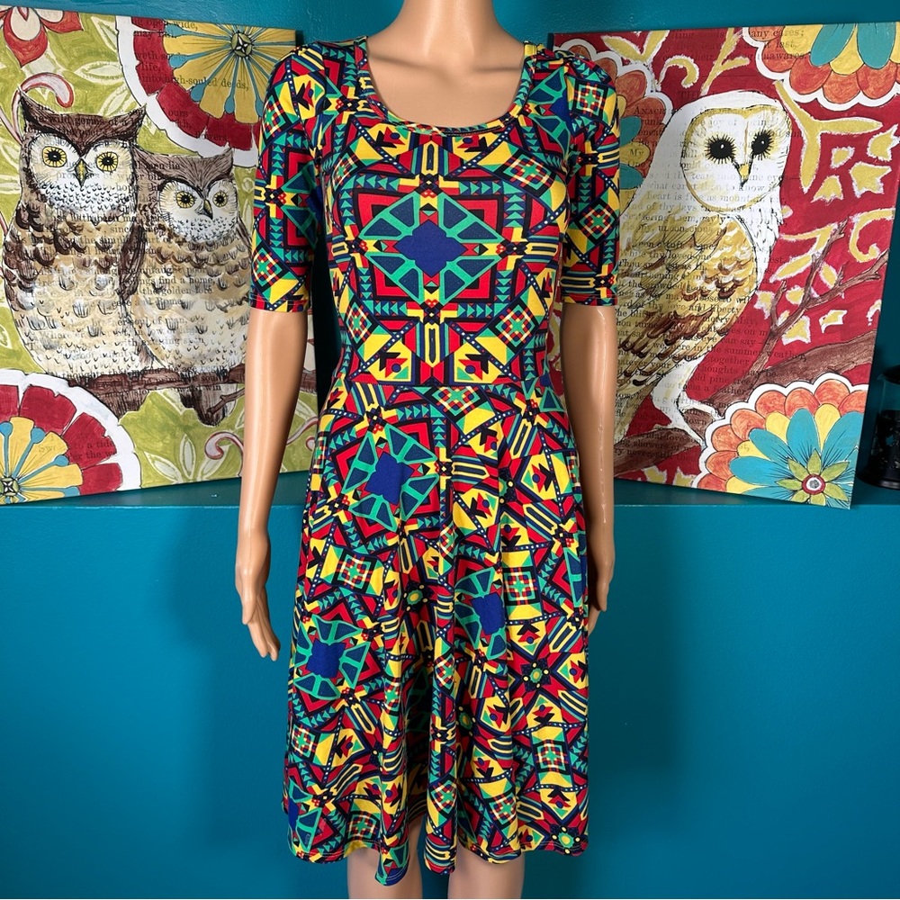 Lularoe Dress Geometric Pattern XXS